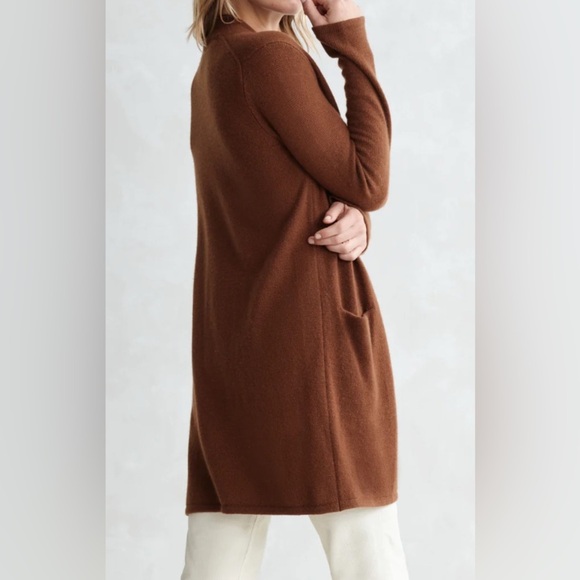 Jenni Kayne Cashmere Open Cardigan Brown Size XS - Picture 2 of 7